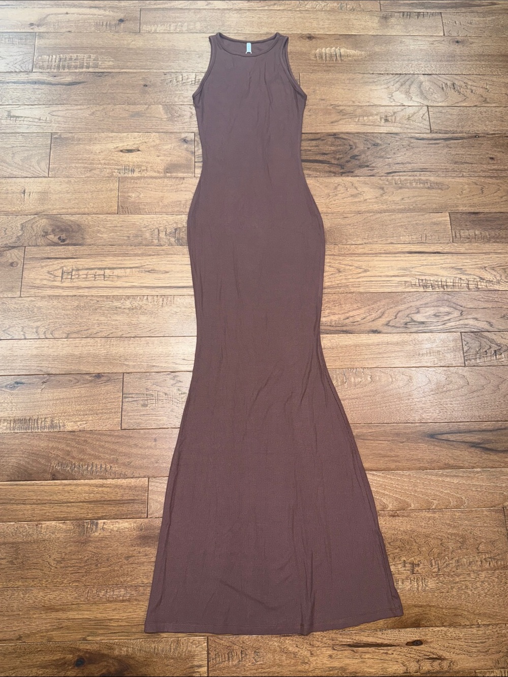 ReoRia Women’s Bodycon Tight Maxi Dress- Brown - Size M